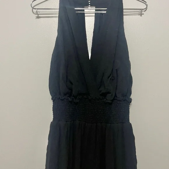 Anthropologie Black Halter Dress - Picture 5 of 8